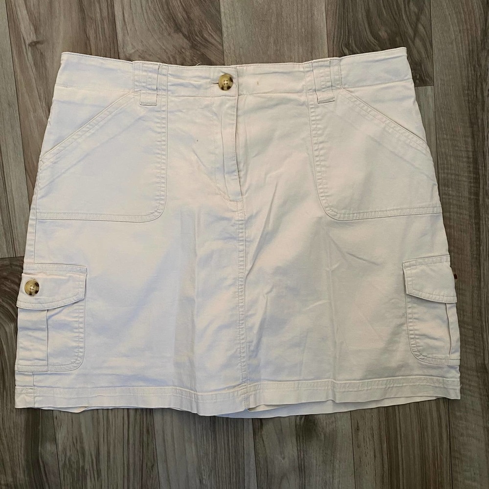 Chaus 10 Stone Khaki Stretch Cotton‎ Skort